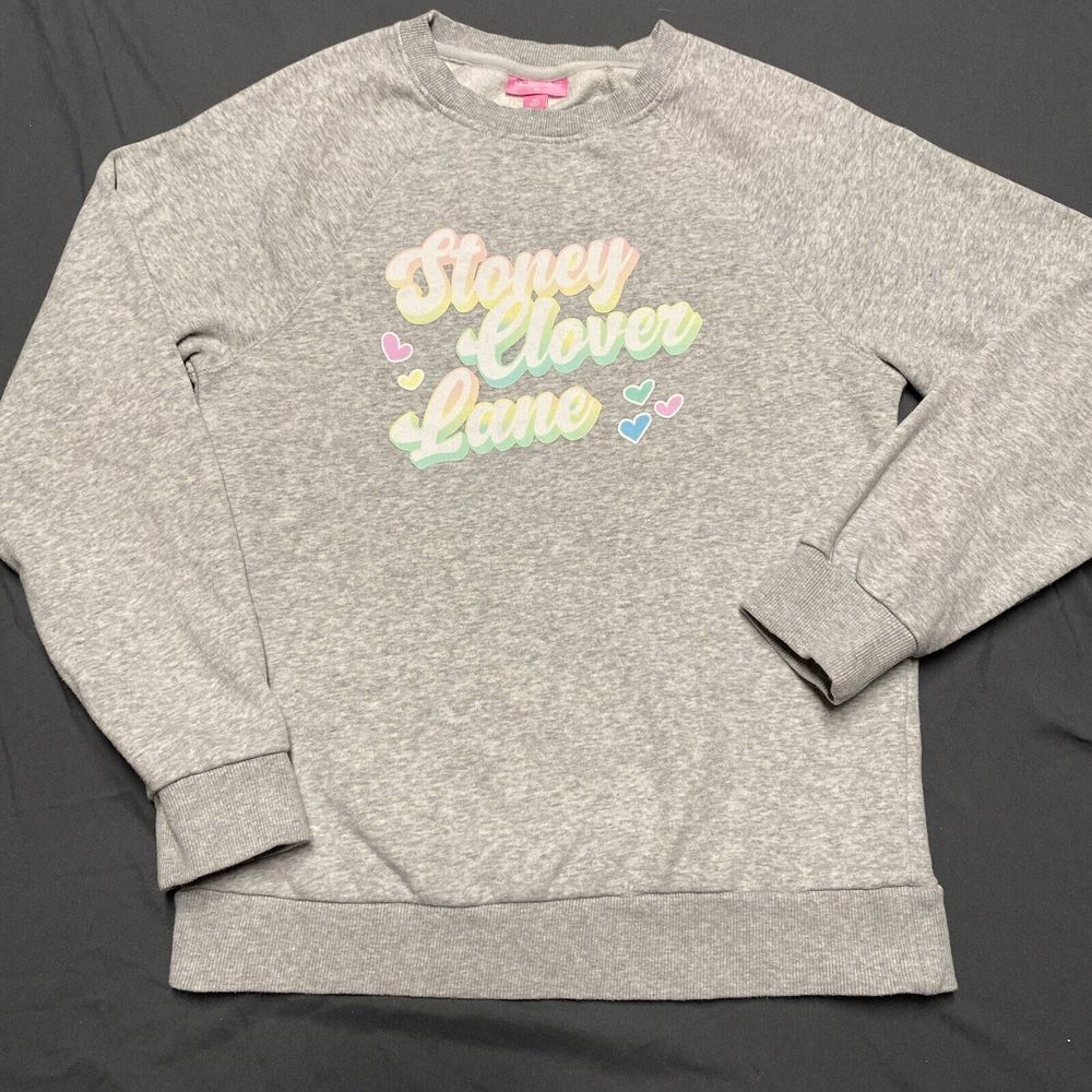Target X Stoney‎ Clover Women XS Gray Graphic Fleece Sweatshirt Knit Top